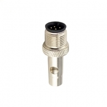 M12 4pins D code male moldable connector with shielded,brass with nickel plated screw