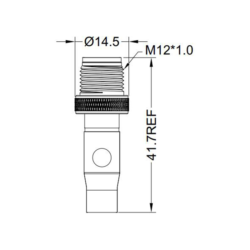 M12 8pins Y code male moldable connector with shielded,brass with nickel plated screw