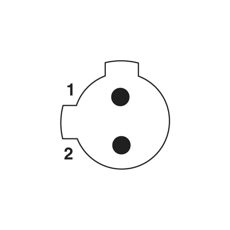M12 2pins C code male straight front panel mount connector PG9 thread,unshielded,single wires,single wires,brass with nickel plated shell