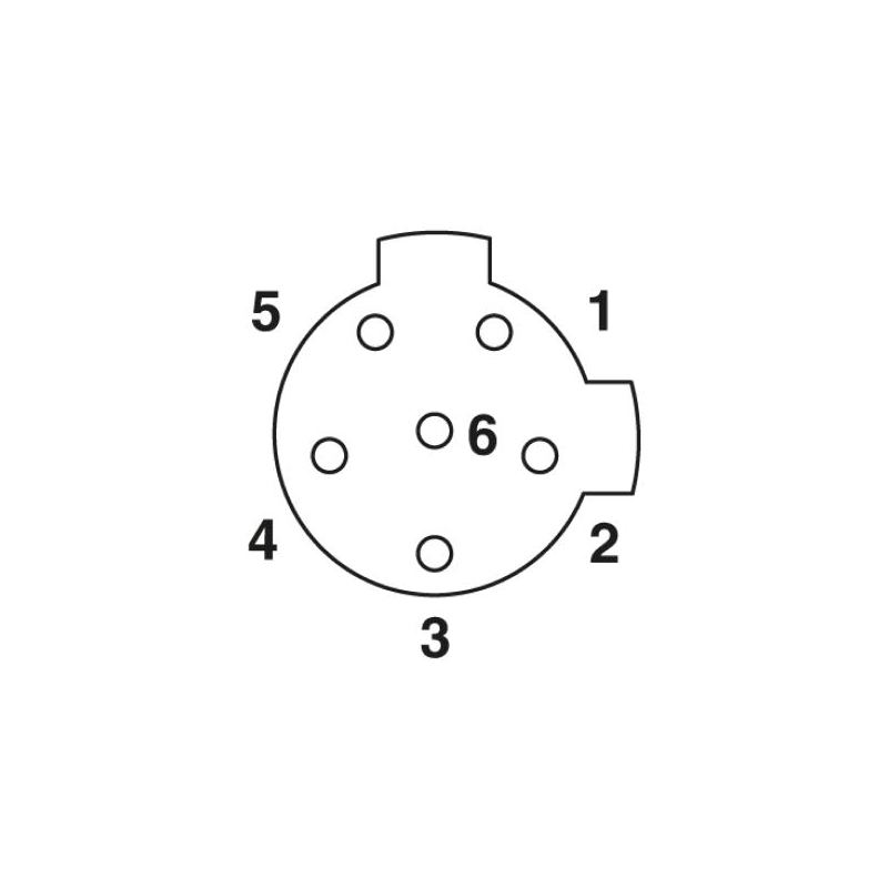 M12 6pins C code female straight molded cable,unshielded,PUR,-40°C~+105°C,22AWG 0.34mm²,brass with nickel plated screw