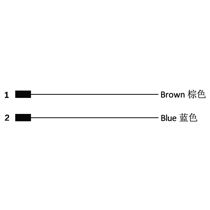 M12 2pins C code female straight rear panel mount connector M16 thread,unshielded,single wires,brass with nickel plated shell
