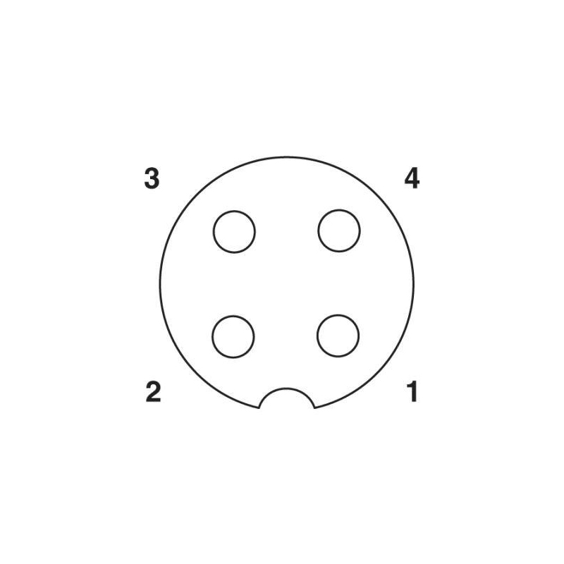 M12 4pins A code female straight front panel mount connector PF9 thread,unshielded,solder,brass with nickel plated shell