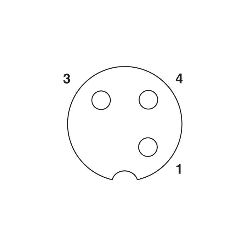 M12 3pins A code female right angle molded cable,unshielded,PUR,-40°C~+105°C,22AWG 0.34mm²,brass with nickel plated screw