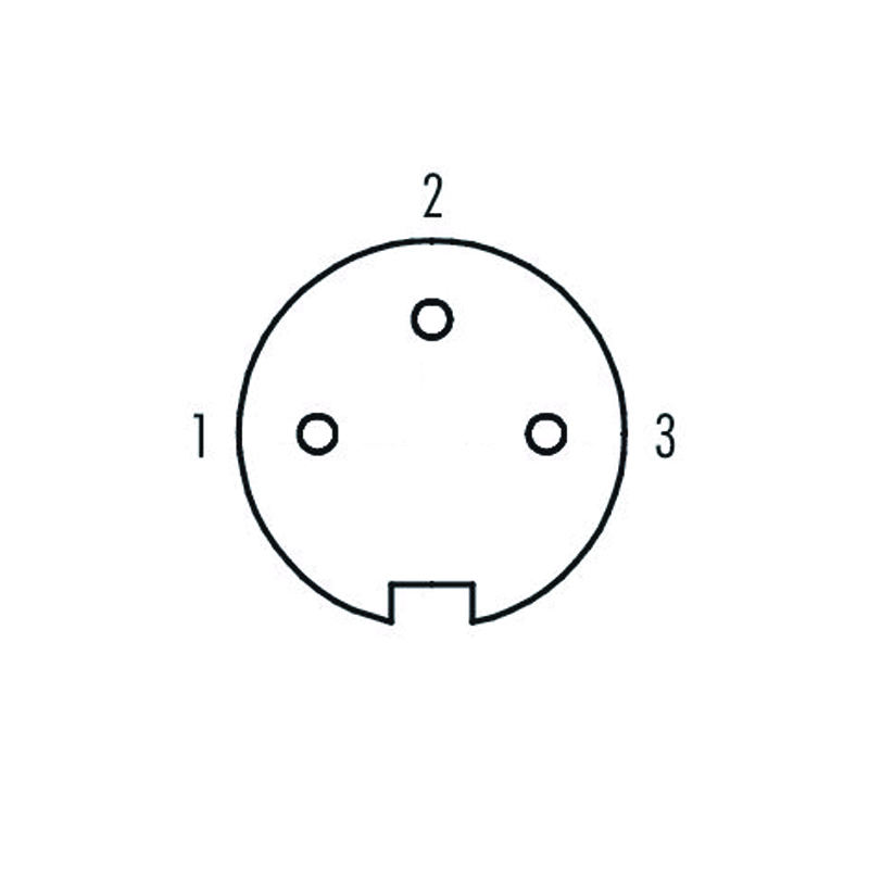 M16 3pins A code female moldable connector,unshielded,brass with nickel plated screw