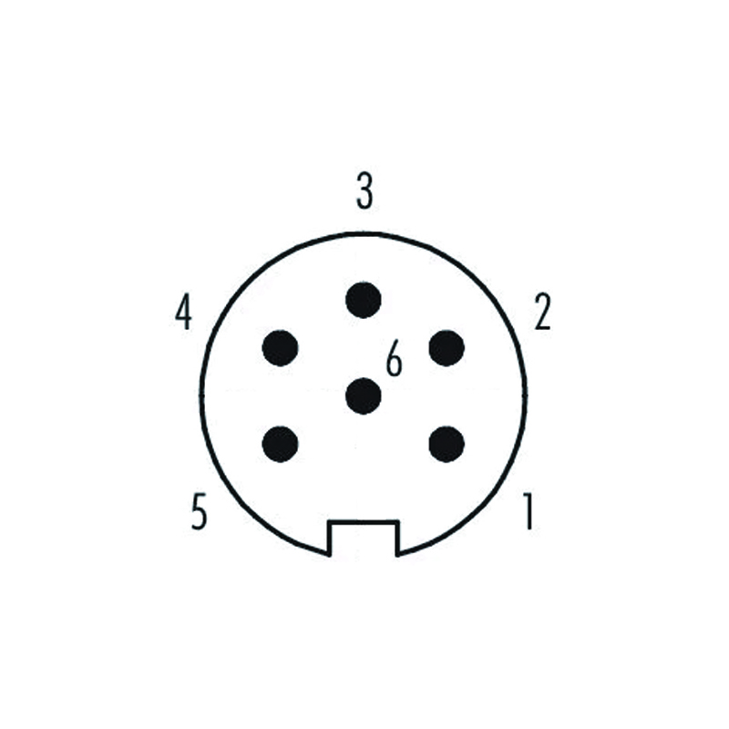 M16 6pins A code male moldable connector,unshielded,brass with nickel plated screw