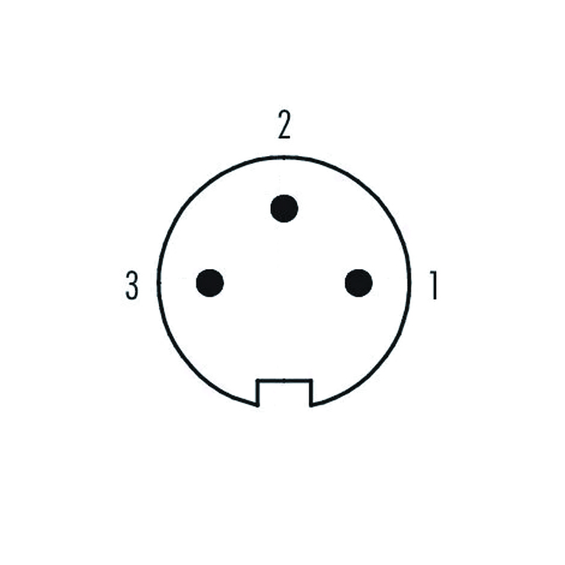 M16 3pins A code male moldable connector,unshielded,brass with nickel plated screw