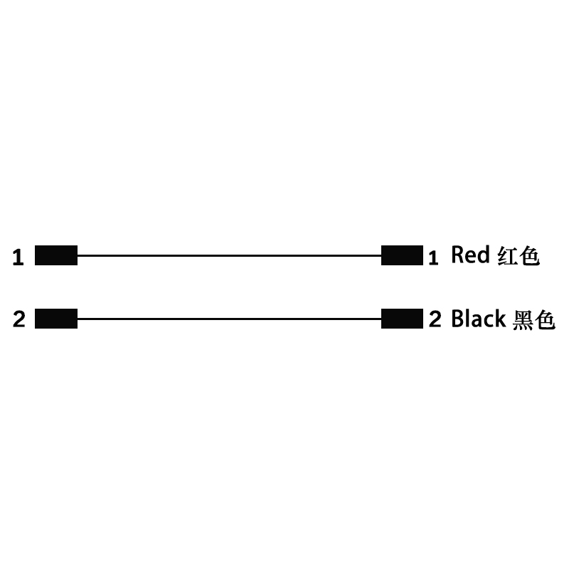 M16 2pins A code male straight molded cable,unshielded,PUR,-40°C~+105°C,18AWG 0.75mm²,brass with nickel plated screw