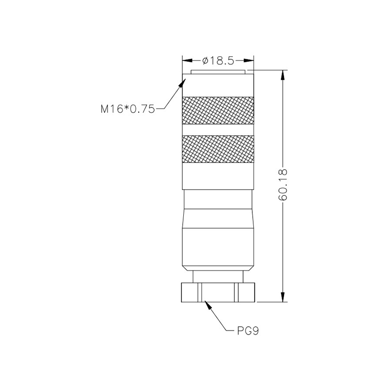 M16 3pins A code female straight plastic assembly connector,shielded,brass with nickel plated housing,suitable cable diameter 4.1mm-7.8mm