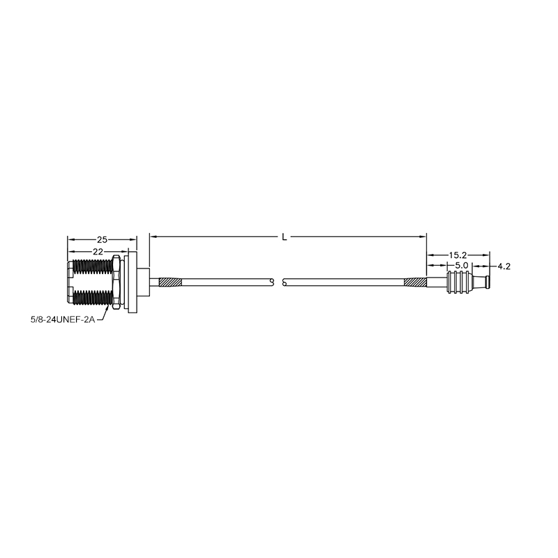 N-type straight crimp Jack RG174 RG-188 RG316 to MCX straight  crimp plug,RG174 RG-188 RG316