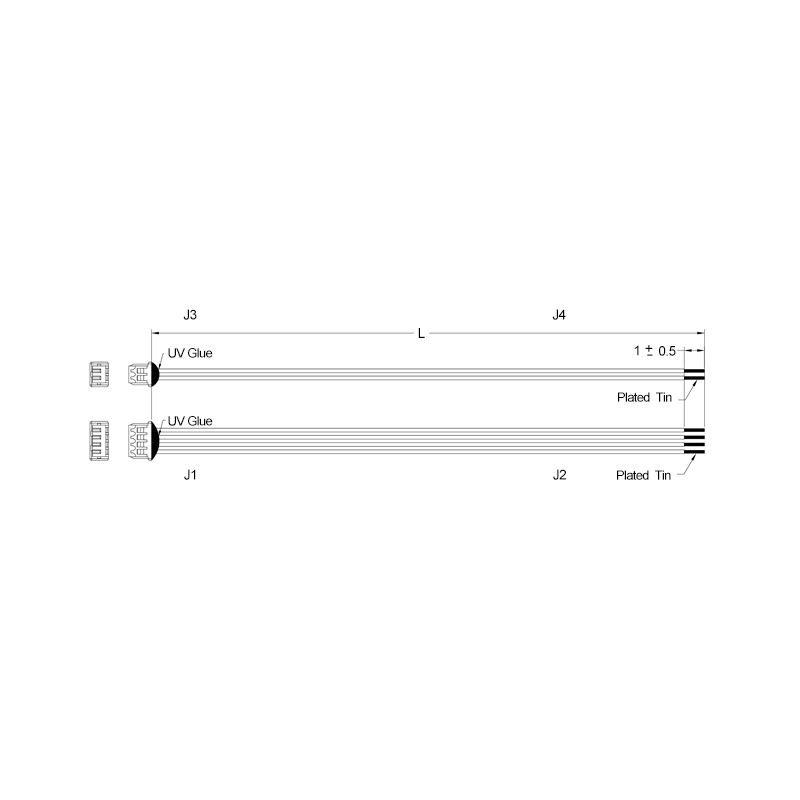 Molex 510210400 to Molex 500588000 connector cable