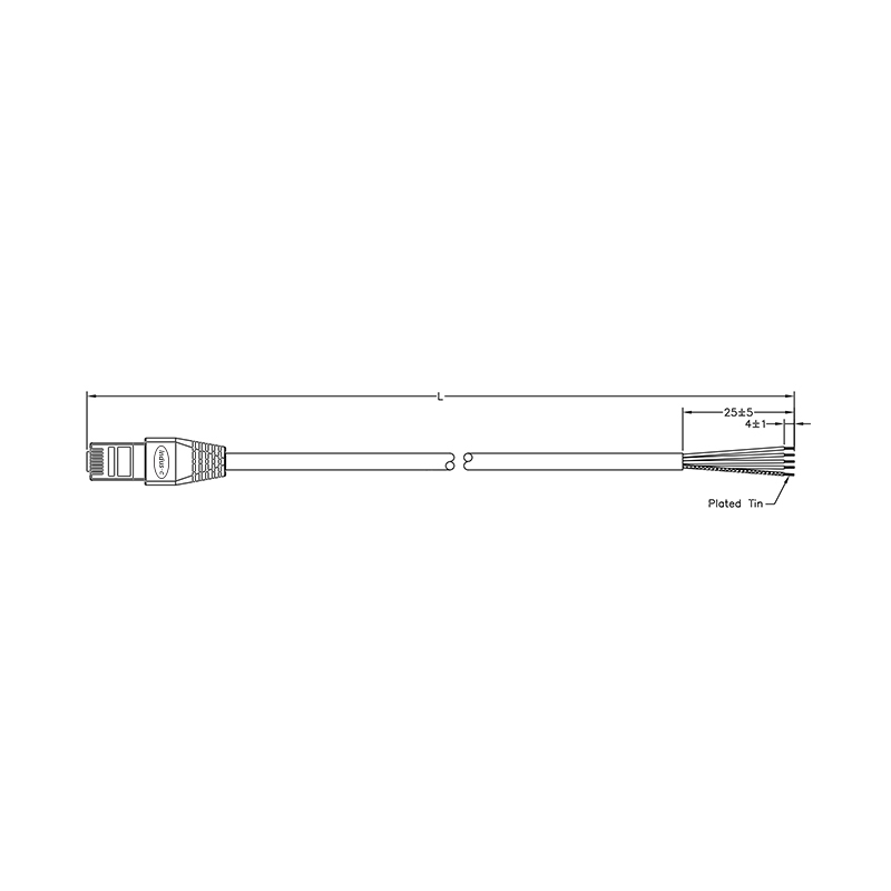 RJ45 8P8C male connector cable,shielded