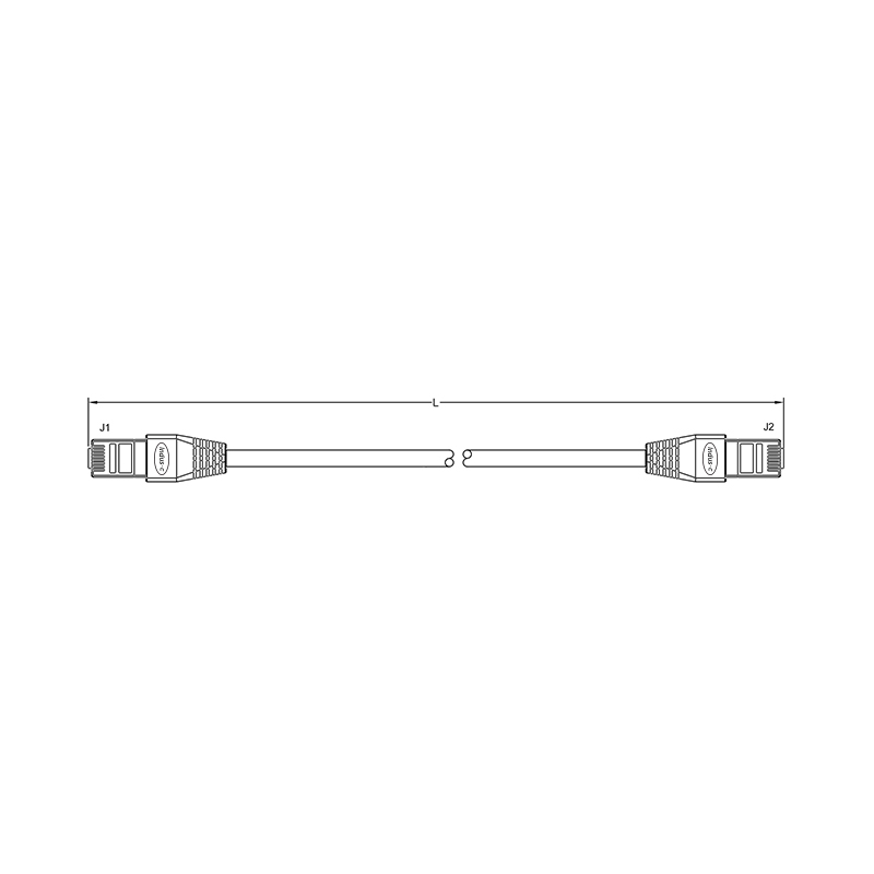 RJ45 8P8C male to RJ45 8P8C male connector,shielded