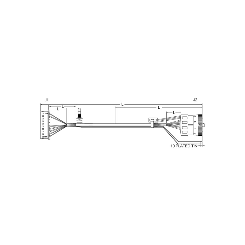 Amphenol connector to Molex 5264-10+Switch