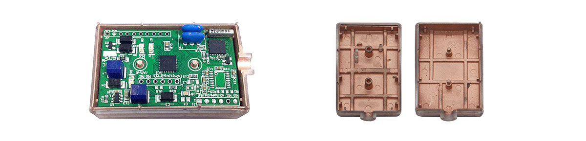 Cable assembly with over-molded PCBA’s.